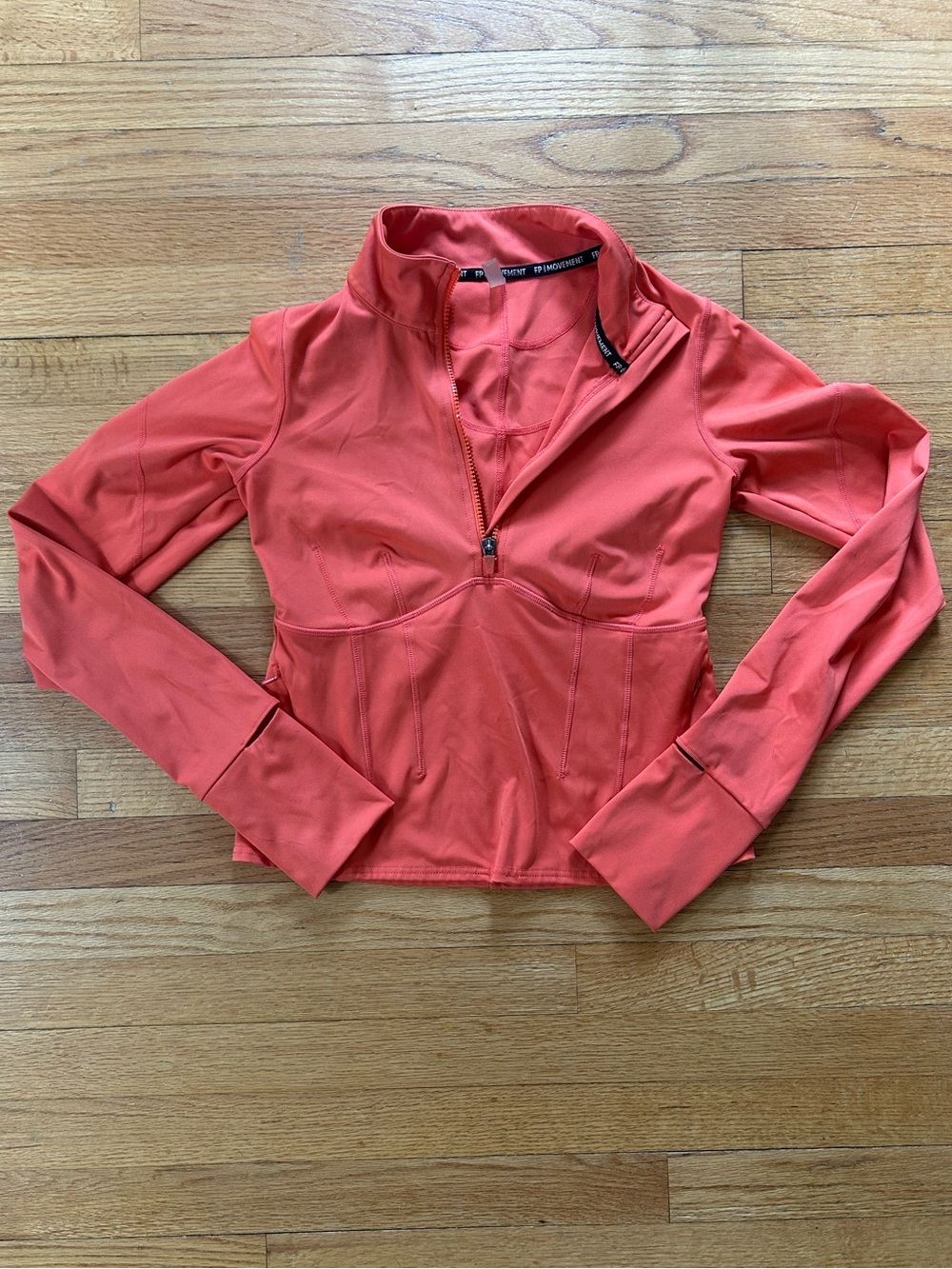 Free People Movement Run the Course Half-Zip in Orange Size M